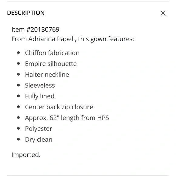 Adrianna Papell Floral Halter Sleeveless Chiffon Gown, Size 0 - Picture 4 of 14